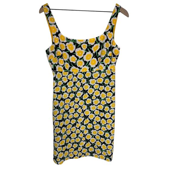 DIANE VON FURSTENBERG For Target 90s Shift Yellow Poppy Mini Dress - Picture 3 of 10